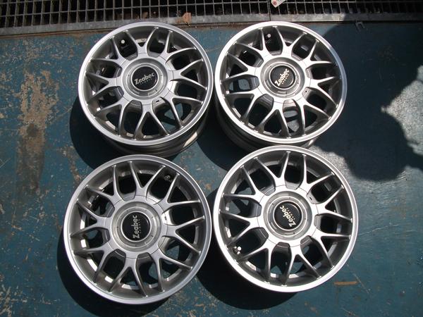 メーカー不明　メッシュアルミホイール　４本【磐】_1