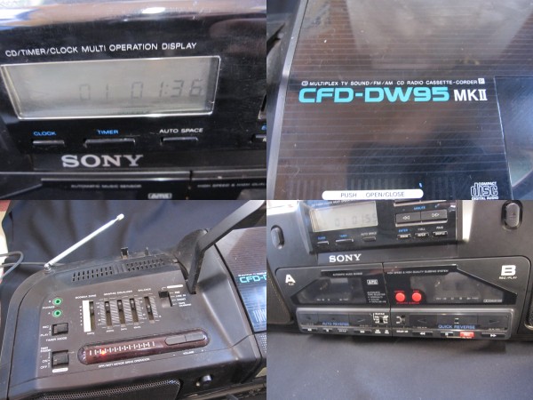 ☆SONY CDラジカセ ドデカホーン CFD-DW95 MKⅡ CD再生OK！中古