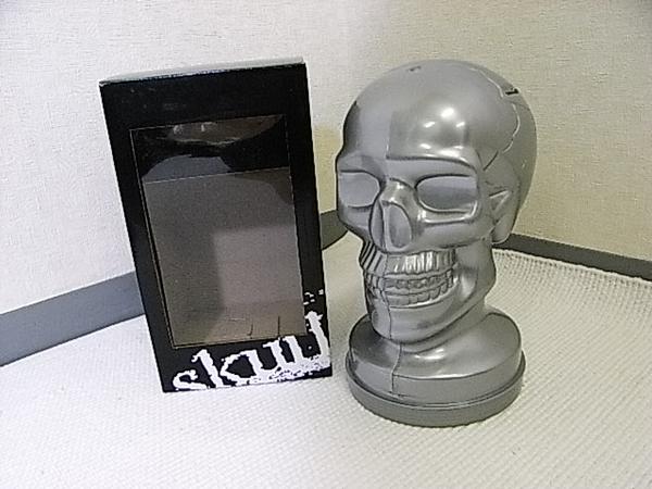 送込美品！KARE廃盤スカルクリスタルシルバー貯金箱スワロフスキードクロ ♪破格！ヘッドマネキン♪シルバースカル/ドクロ♪貯金箱にも
