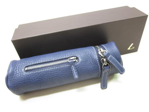 新品⑧】土屋鞄製造所 ナス紺 オイルヌメ ドラムペンケース(ペンケース  