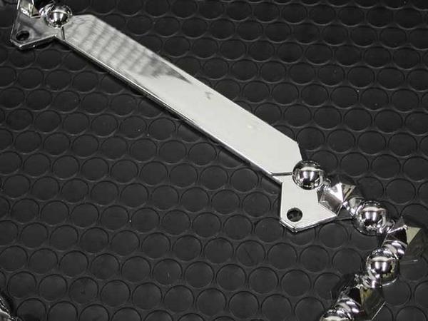 クロームメッキ チェーン ABS ナンバーフレーム 2枚セット(ナンバー