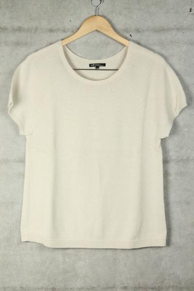 23区 ◆ 44 (L) ニット 半袖 綿 ニジュウサンク オンワード