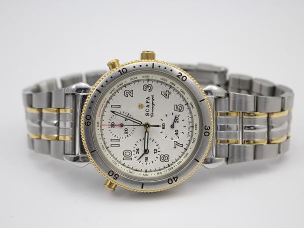 SCAPA セイコー製 メンズクロノグラフ Y189-7A20【質屋出品 