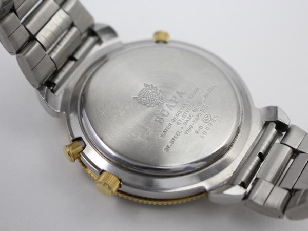 SCAPA セイコー製 メンズクロノグラフ Y189-7A20【質屋出品 