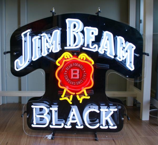 電飾 JIM BEAM BLACK ジムビーム ネオンサイン 非売品 レア