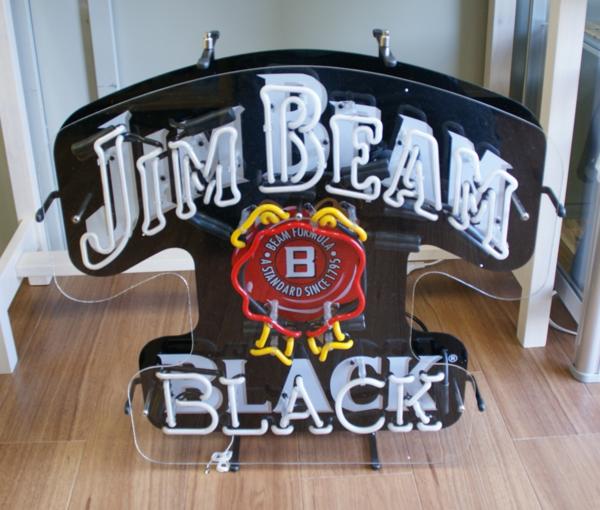 電飾 JIM BEAM BLACK ジムビーム ネオンサイン 非売品 レア