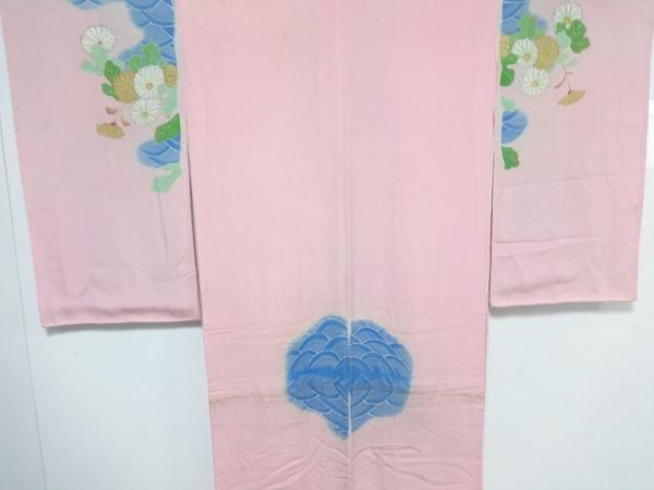 586.■みやこ■アンティーク 縮緬 草花模様 長襦袢