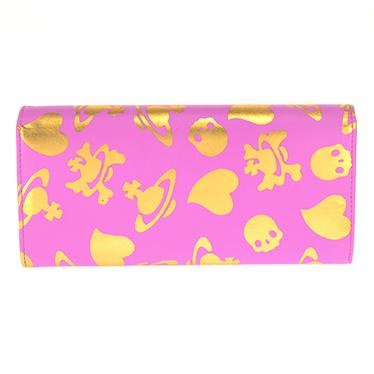 送料無料V.WESTWOOD/長札入財布 2800V LOGOPRINT FUX