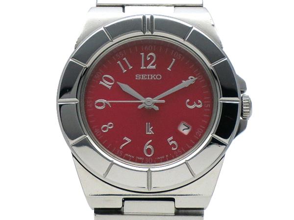 本物【セイコー】ルキア クォーツ 赤文字盤 レディス SSVK003