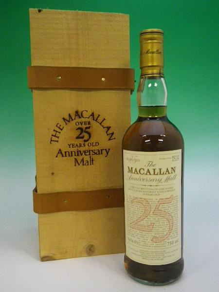 The Macallan25年ハイランドシングルモルトウイスキー空き瓶空き箱1つ