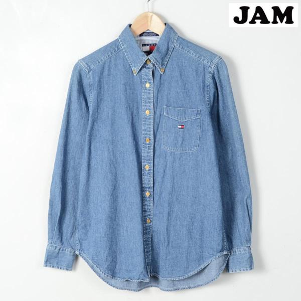 トミー ヒルフィガー 長袖 デニムボタンダウンシャツ M/weg2004