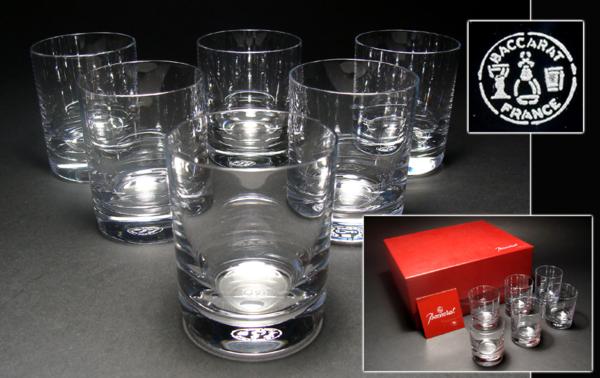 ∇花∇「バカラ」クリスタルガラスショットグラス 6客 元箱入