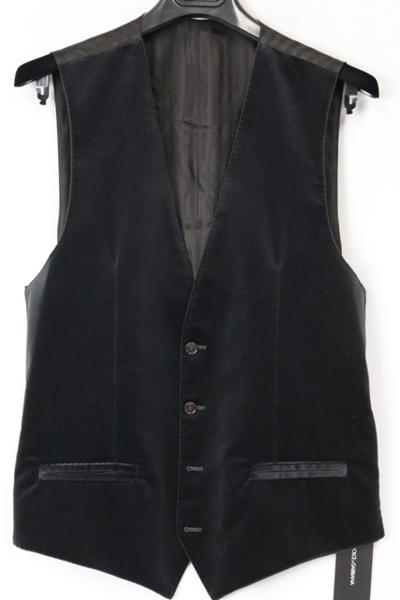ドルチェ＆ガッバーナ ベロア ジレ48ベスト伊買付【K1371】