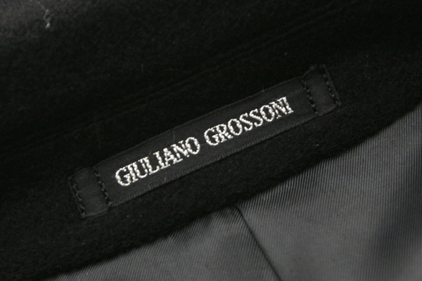 GIULIANO GROSSONI 伊製生地カシミヤ100 高級ステンカラーコート