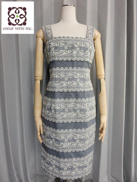 ◎超美品 ミスアシダ 刺繍織柄 ワンピース size11 /LO533
