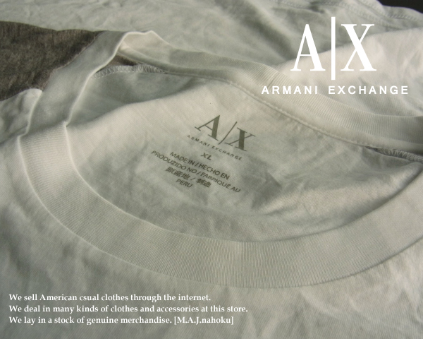 5747新品★アルマーニエクスチェンジ★ラグランロンT★白系★XL