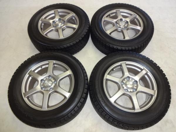 レイシア02 6.5J-16 off+35 pcd114.3/5H スタッドレス付き4本