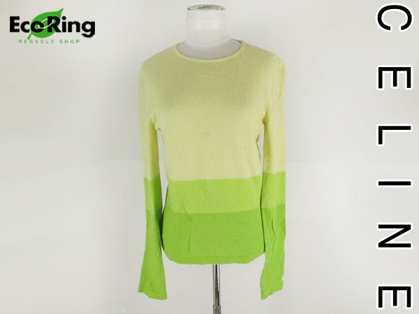 1円 セリーヌ カシミヤ100％ ニット セーター トップス M AJ357