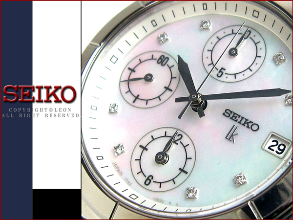 [セイコー ルキア シェル文字盤　8Pダイヤ　レディース 時計]