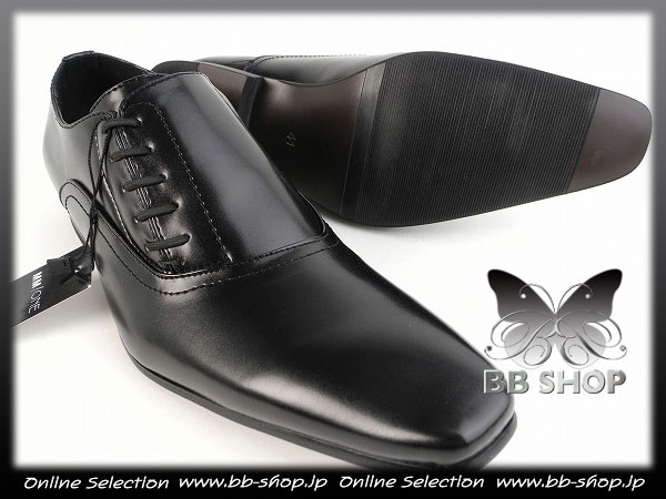 ◆1904◆MM/ONE 新品レザーサイドレースアップシューズ26.5cm/黒