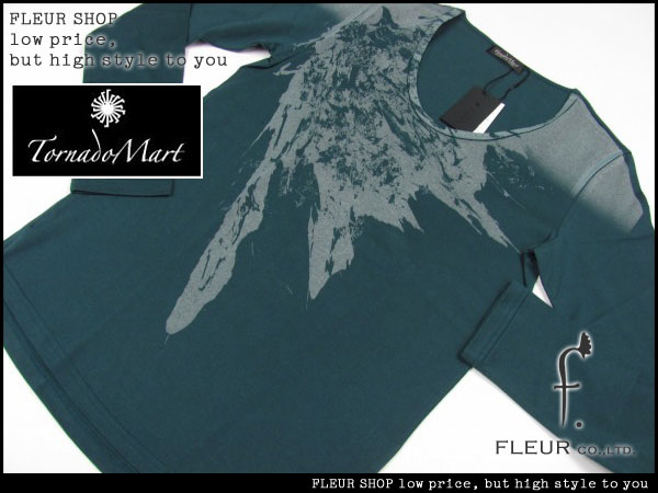 ■1699■トルネードマート シャドーバタフライプリントTシャツL