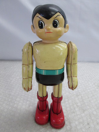 箱無 ビリケン商会 鉄腕アトム ブリキ 全長約23cm/レトロ[梱0.1