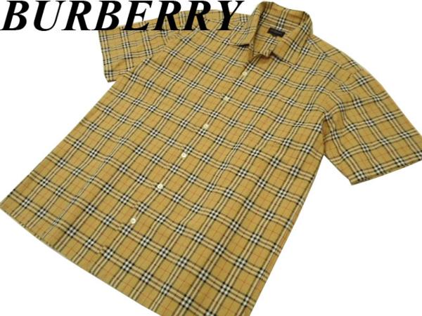0609-S21 美品！★バーバリー GOLF★ 上質！半袖シャツ 正規品