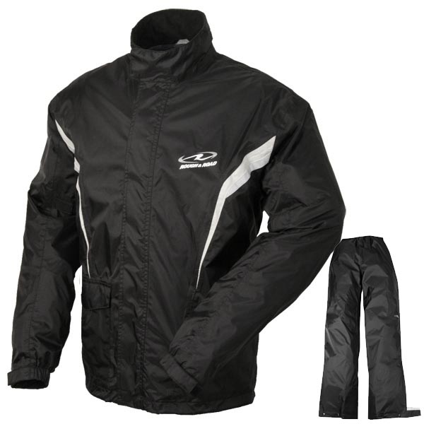 ラフ&ロード軽量*透湿デュアルテックスレインスーツRR7805*BK-LL