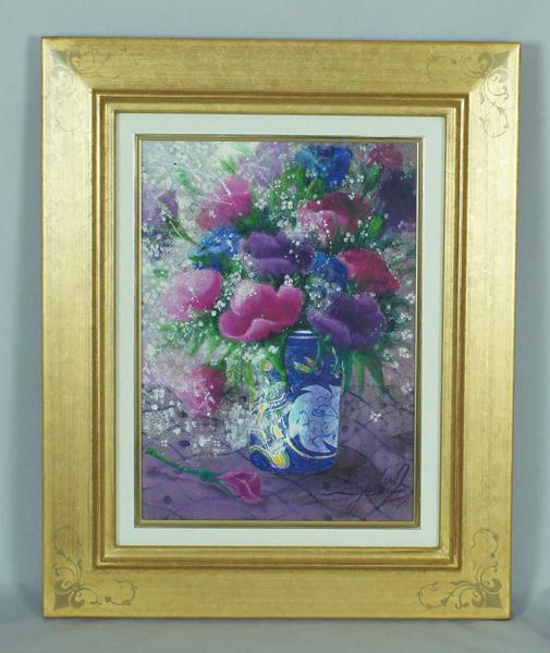 額付・油彩】池田洋子 花たちよ(自然、風景画)｜売買された