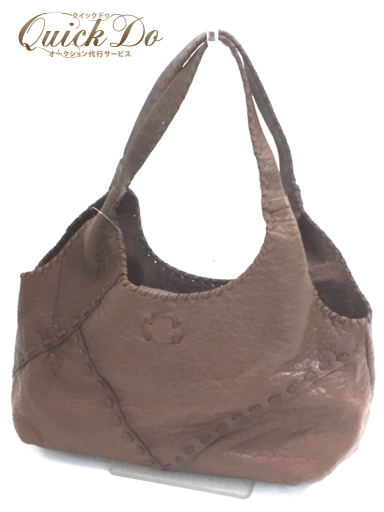 1円 イビザ IBIZA レザー ハンドバッグ 茶系 レディース