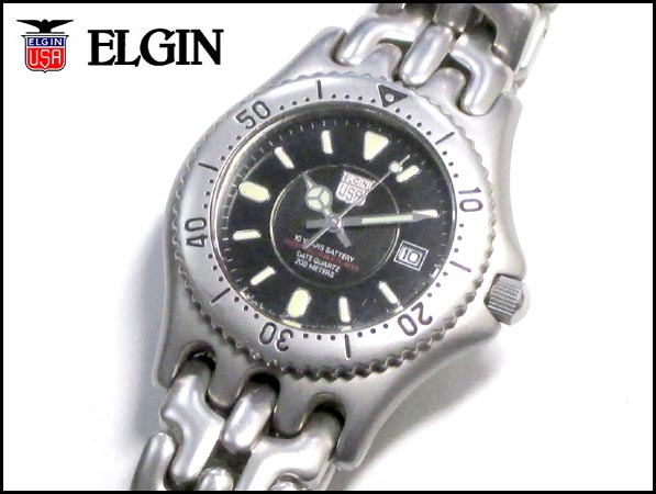 質ts Elgin Usa デイト付メンズ腕時計 クオーツ Fk 664 Li 防水 エルジン 売買されたオークション情報 Yahooの商品情報をアーカイブ公開 オークファン Aucfan Com