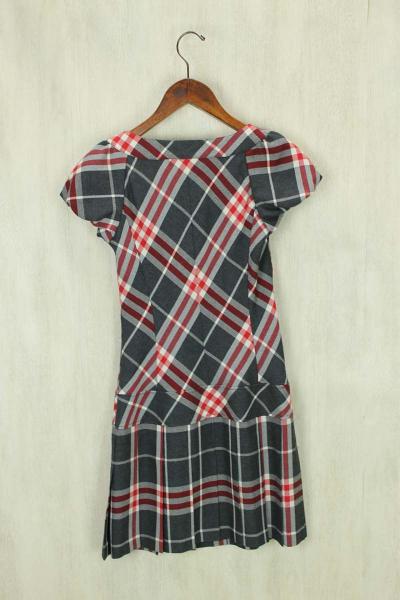 BURBERRY BLUE LABEL◇ワンピース/36/ウール/GRY/チェック