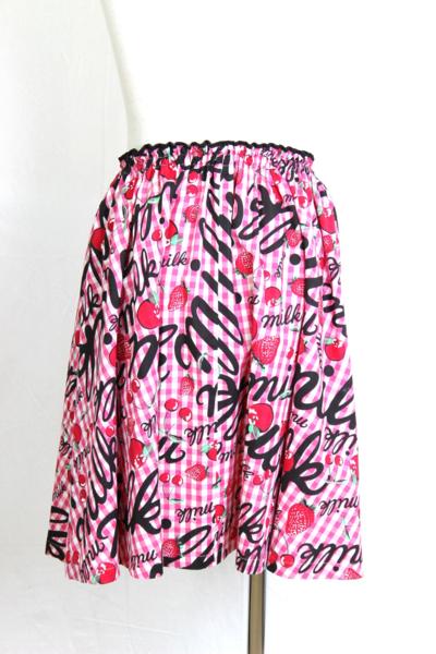 ◆ MILK ミルク フレアースカート 総柄 S ～ M 位 日本製