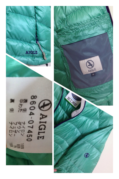 送料込！美品クリーニング済エーグルライトダウン女性用Ｍサイズ_3