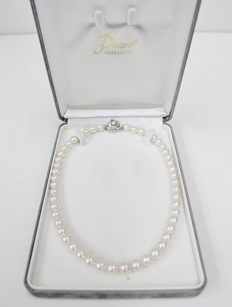 高島屋購入　パールネックレス　8.5㎜玉　40㎝　ケース入り