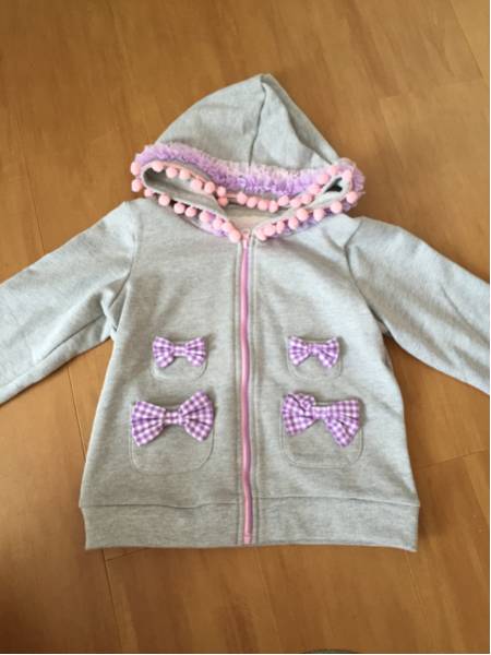 新品未使用 panpantutu パンパンチュチュ 旧リボンパーカー 110