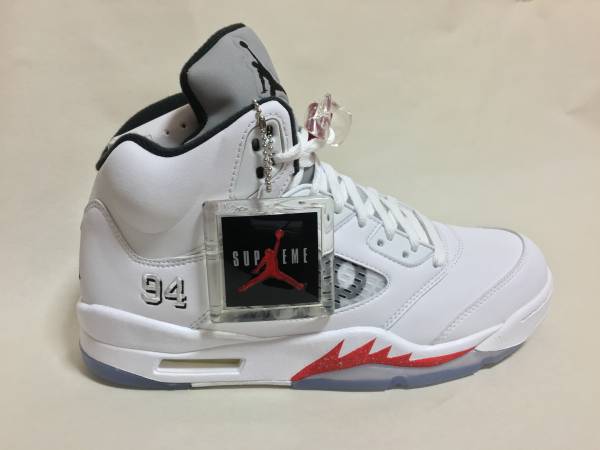 ★正規新品★Supreme Air Jordan 5 US9.5(27.5cm)　White