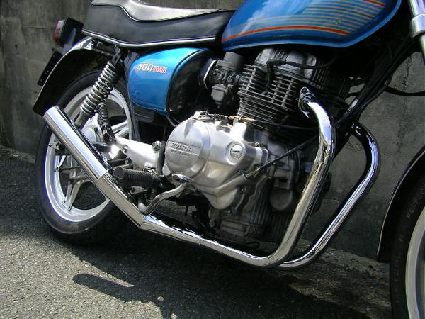 CB250T CB400T ホーク2 ショート管 新品 マフラー メッキ