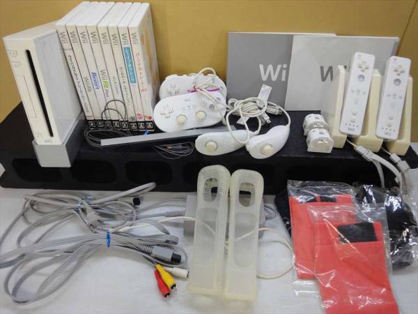 D576】任天堂★wii 本体セット・ソフト8本 ※動作品