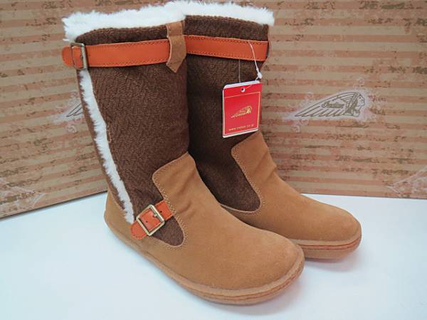 ♪★新品/即決★インディアン INDIAN ボア付 2060 LBR 24，5cm♪