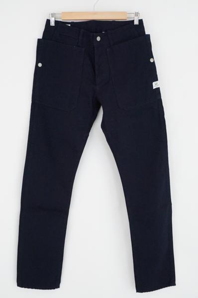 ササフラス フォールリーフ スプレイヤーパンツ ピケ ネイビー S