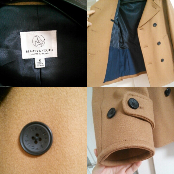 ユナイテッドアローズ　ピーコート　キャメル　S メンズ