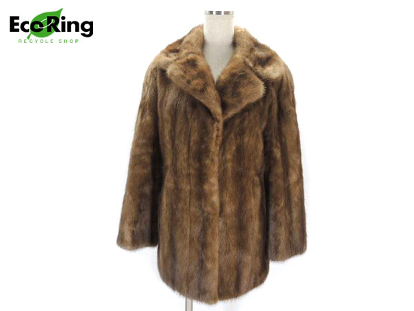 1円 ARIANNA ミンク 毛皮ファーコート 13 ブラウン AP645