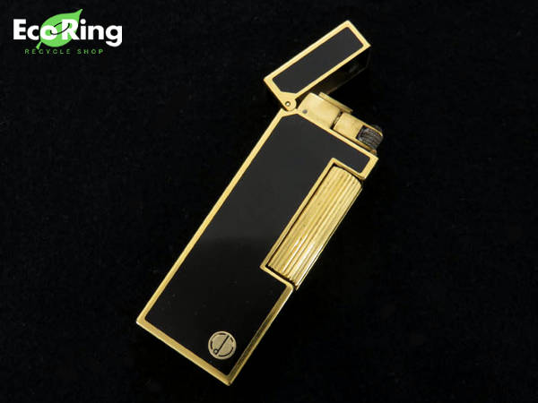 1円 ジャンク品 ダンヒル ローラー ガス ライター 金色 GK269