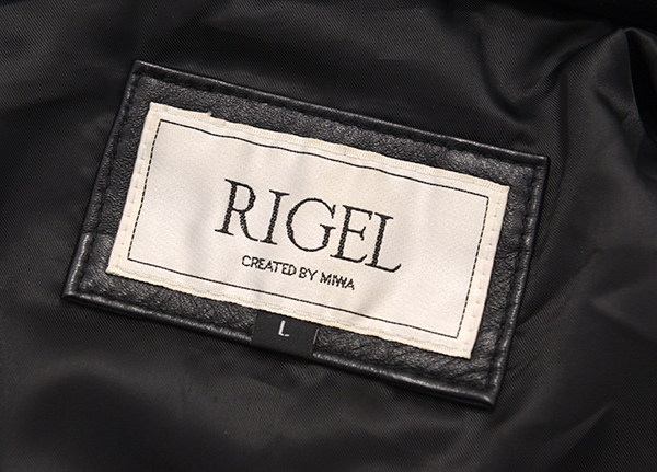 定価6万 リゲル RIGEL by MIWA 羊革レザーダウンジャケット/美品(L 