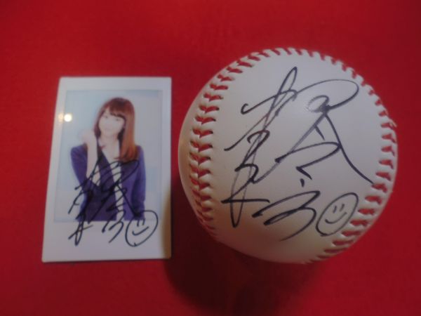 ○ 桐谷美玲 アナ/キャスター 直筆サインボール&チェキ ○