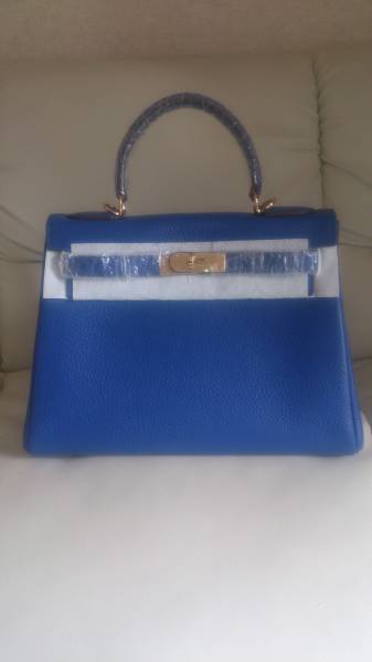 ケリー28タイプバッグ内縫 ミコノスxG金具 オーダー バーキン