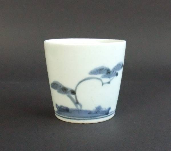 ☆☆古伊万里染付　松竹文蕎麦猪口　江戸中期