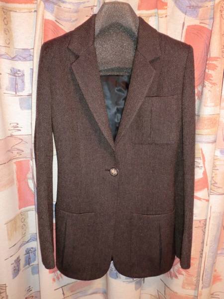 ★エルメス★ ツイードジャケット HERMES カシミア混 ブラウン系