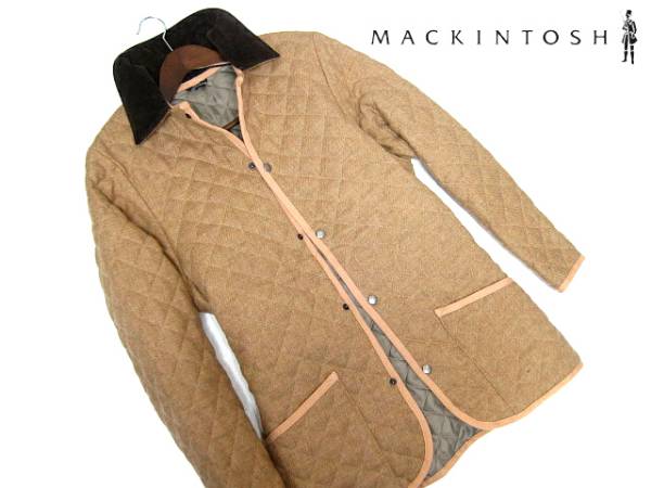 6万▼マッキントッシュ　ツイード　キルティングジャケット　36